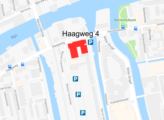 Locatie Framboos bedrijven centrum in Leiden