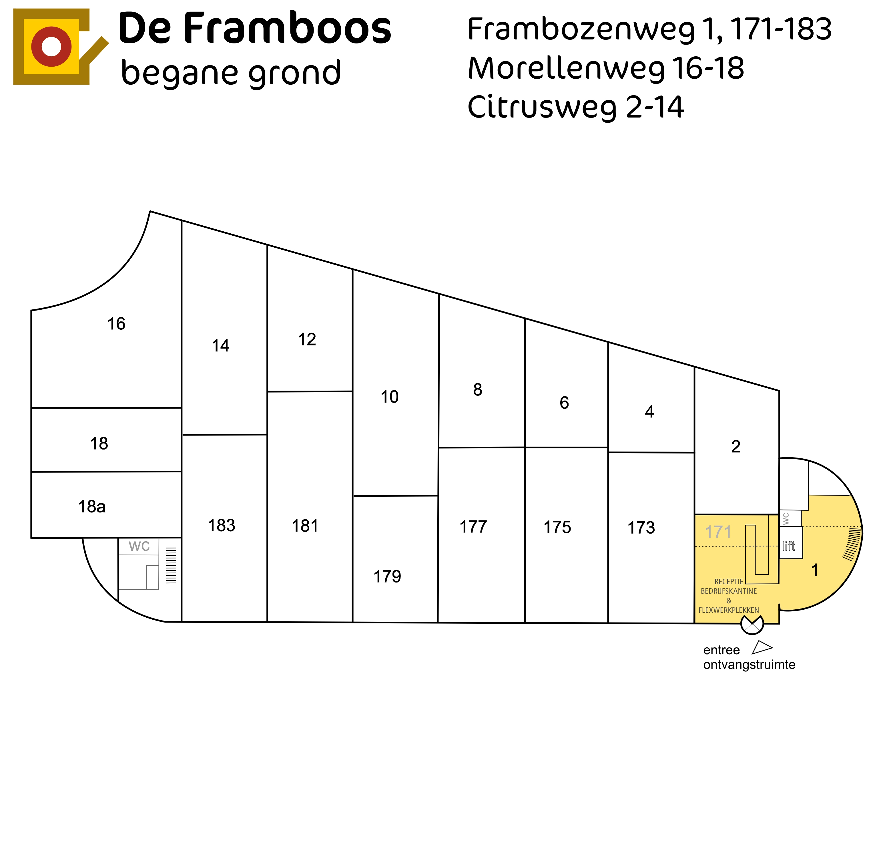 Plattegrond Frambozenweg 171 Leiden