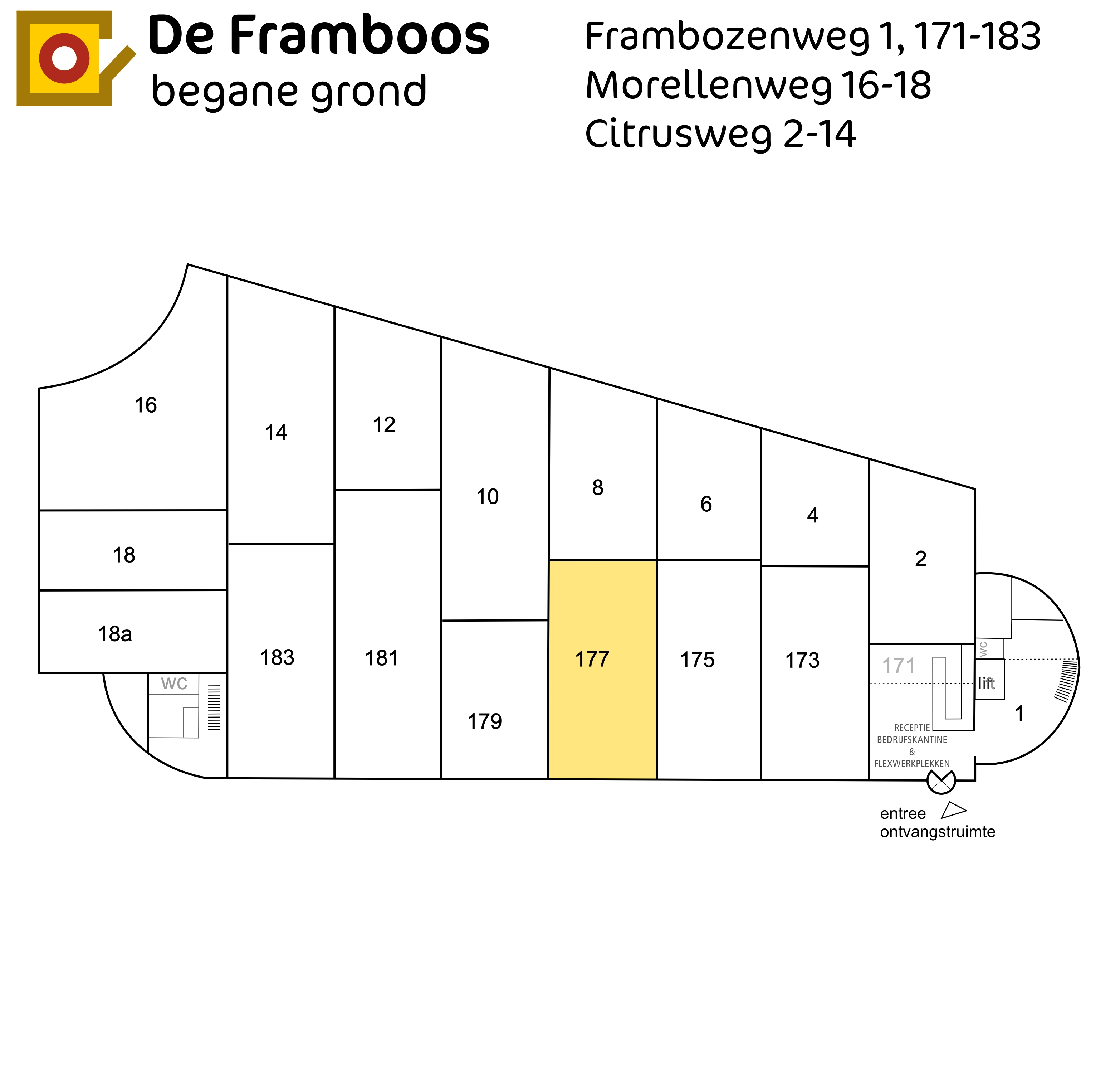 Plattegrond Frambozenweg 177 Leiden