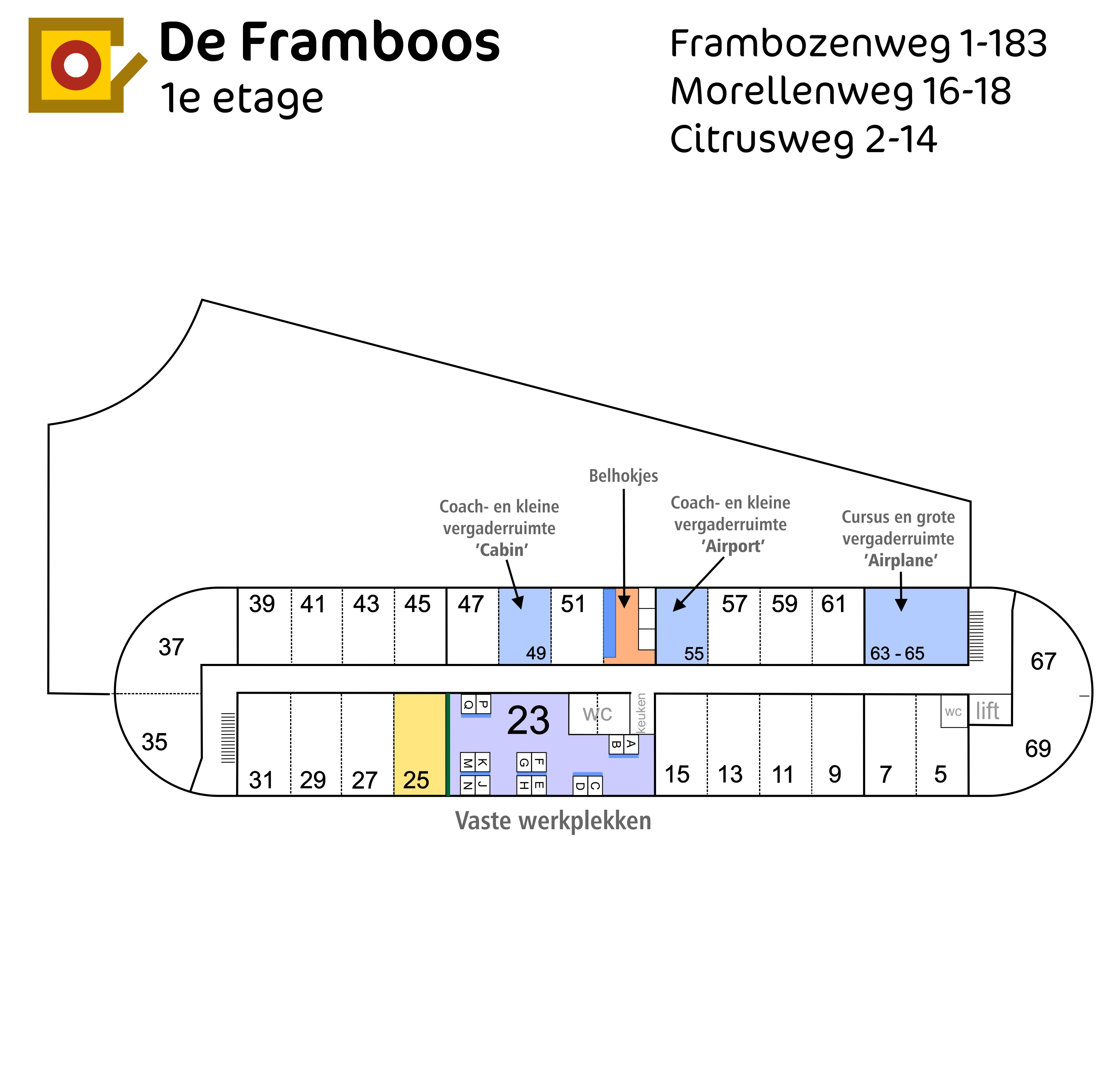 Plattegrond Frambozenweg 25 Leiden