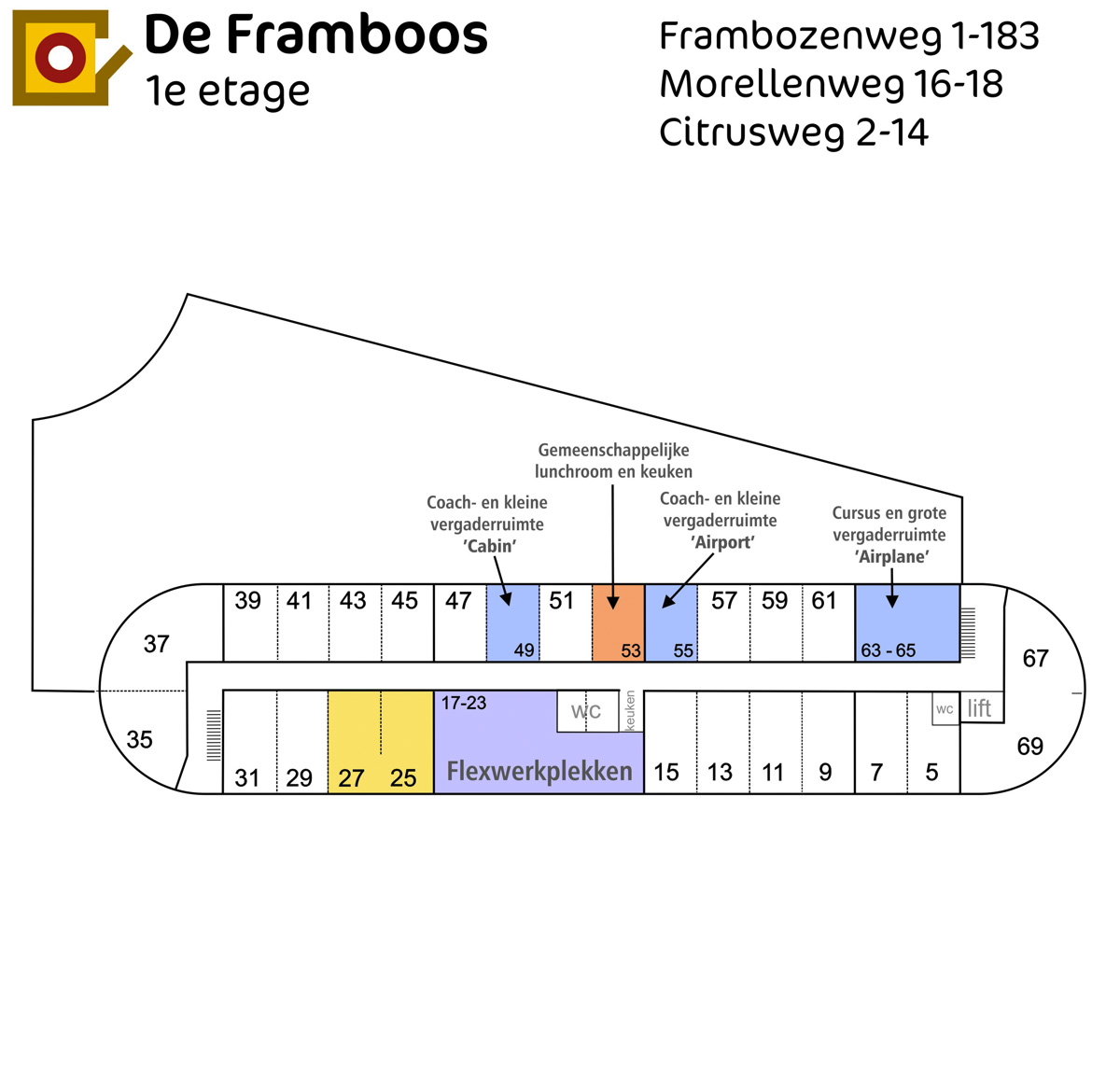 Plattegrond Frambozenweg 25-27 Leiden