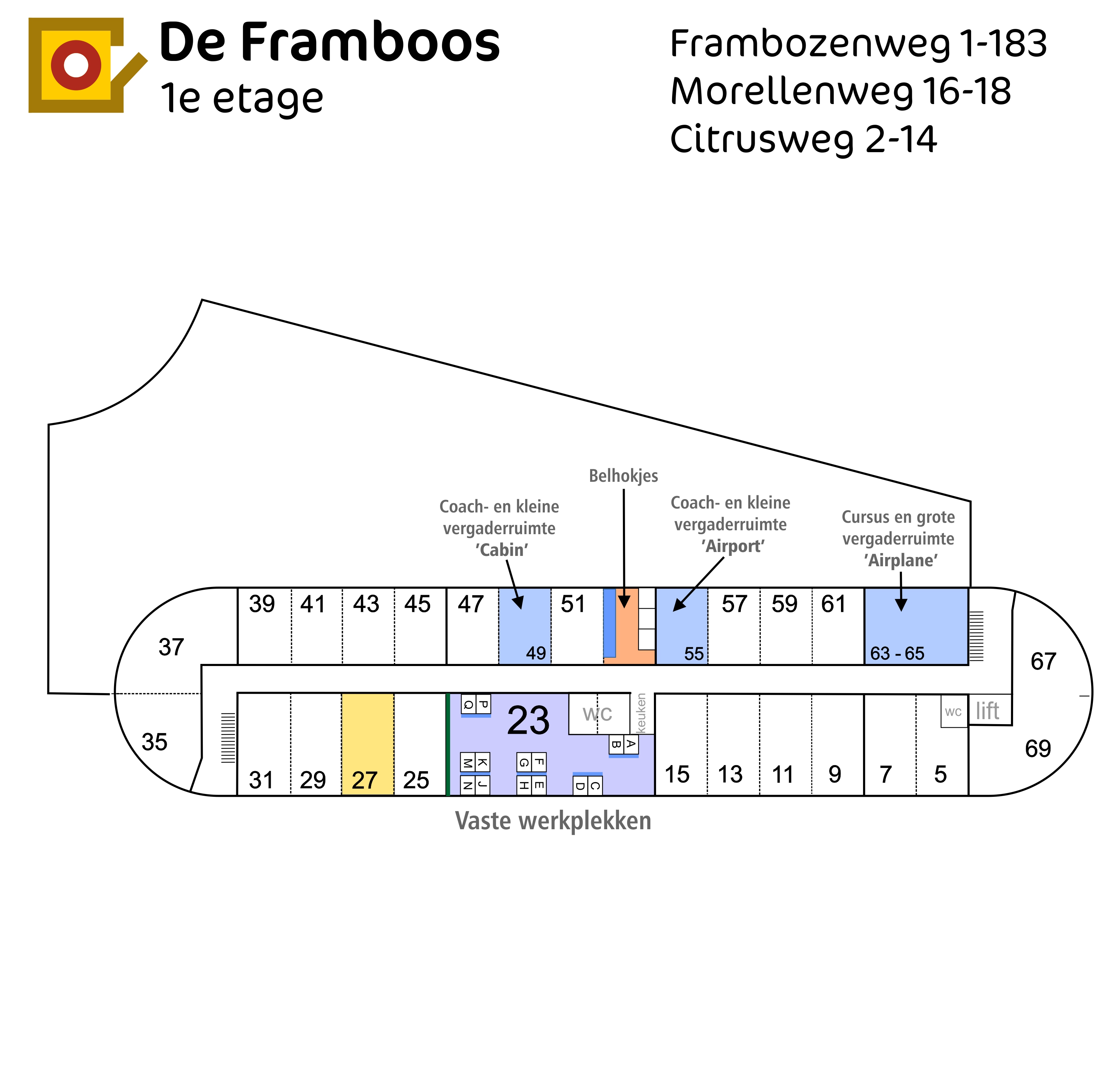 Plattegrond Frambozenweg 27 Leiden