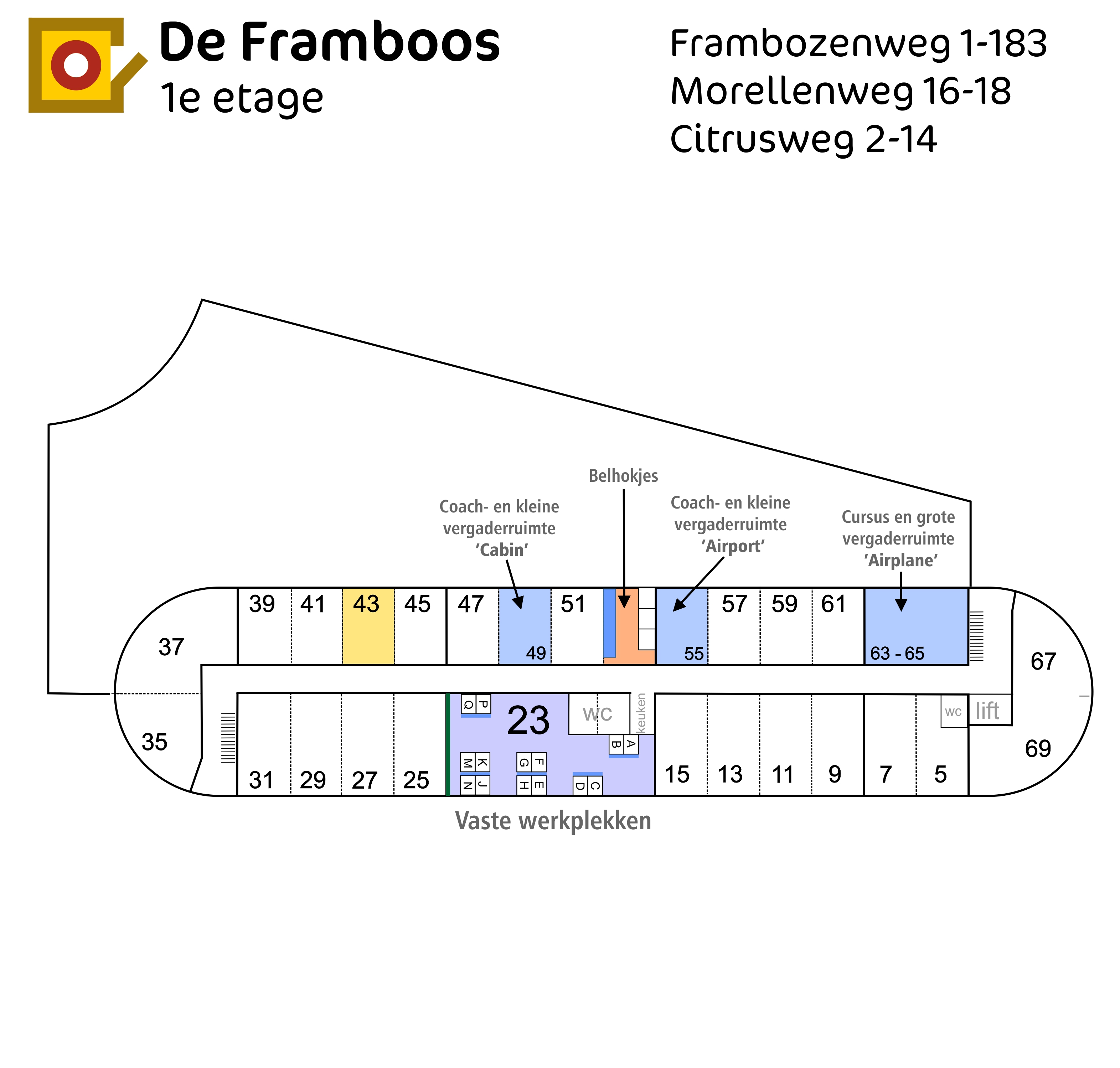 Plattegrond Frambozenweg 43 Leiden