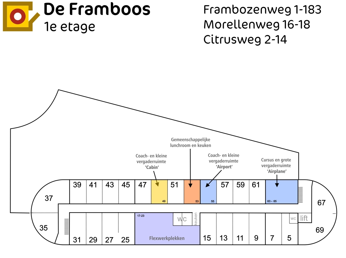 Plattegrond Frambozenweg 49 Leiden