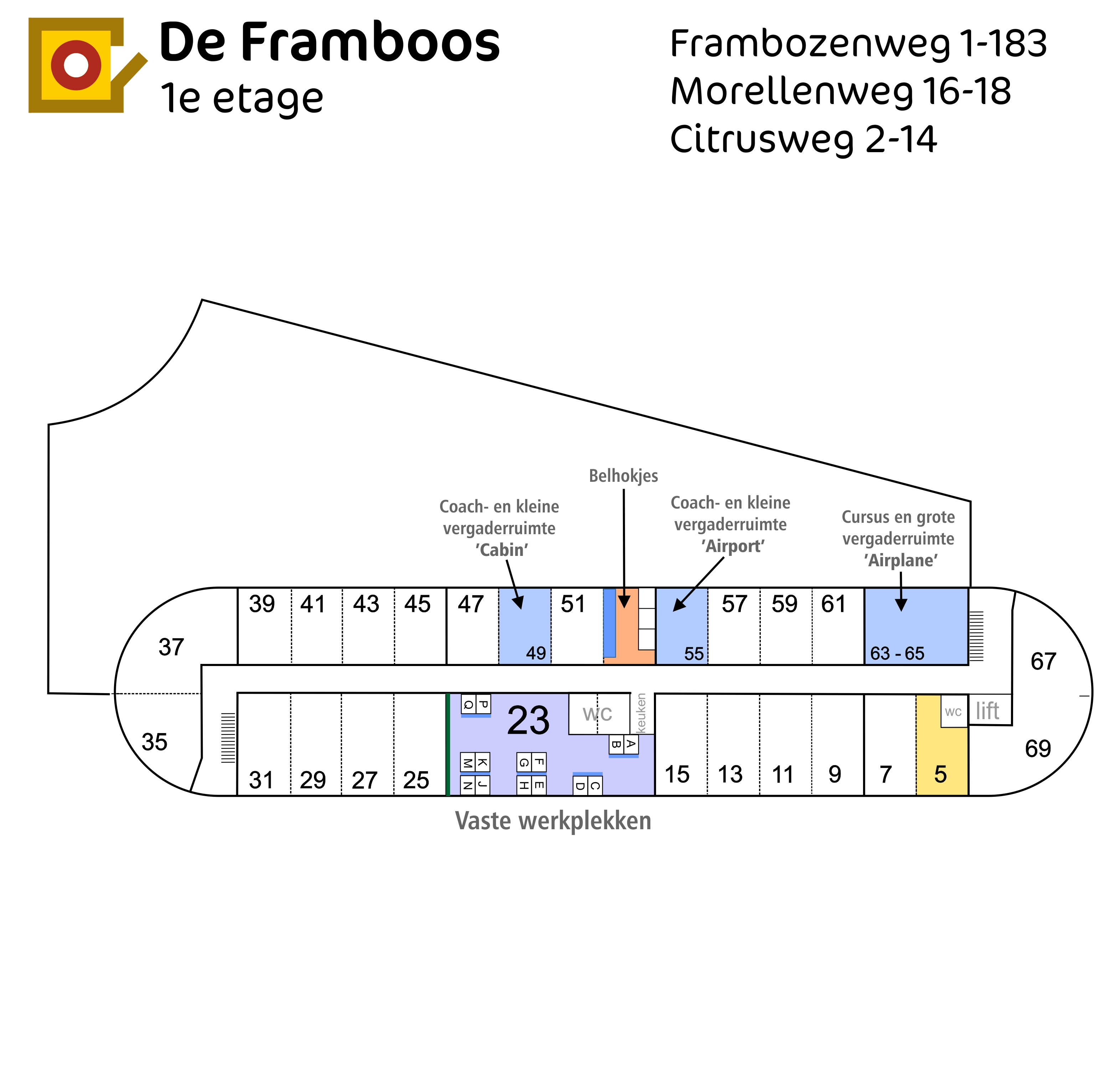 Plattegrond Frambozenweg 5 Leiden