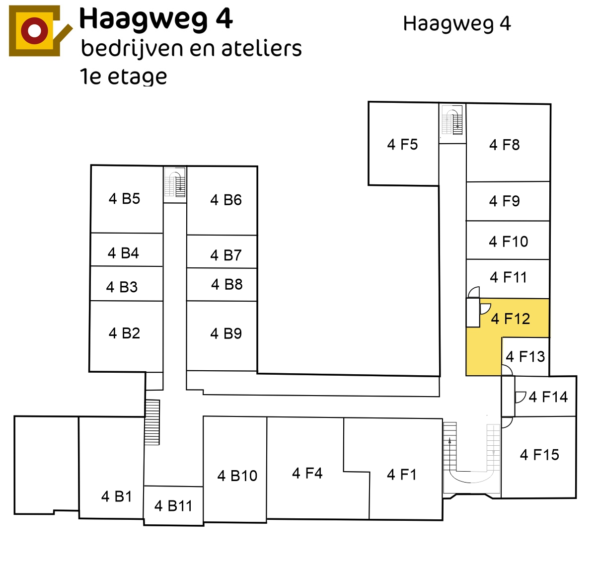 Plattegrond Haagweg 4F12 Leiden