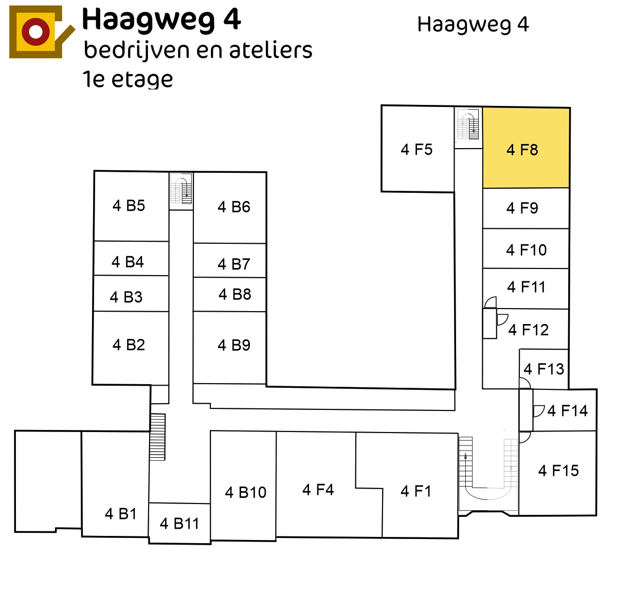 Plattegrond Haagweg 4F8 Leiden