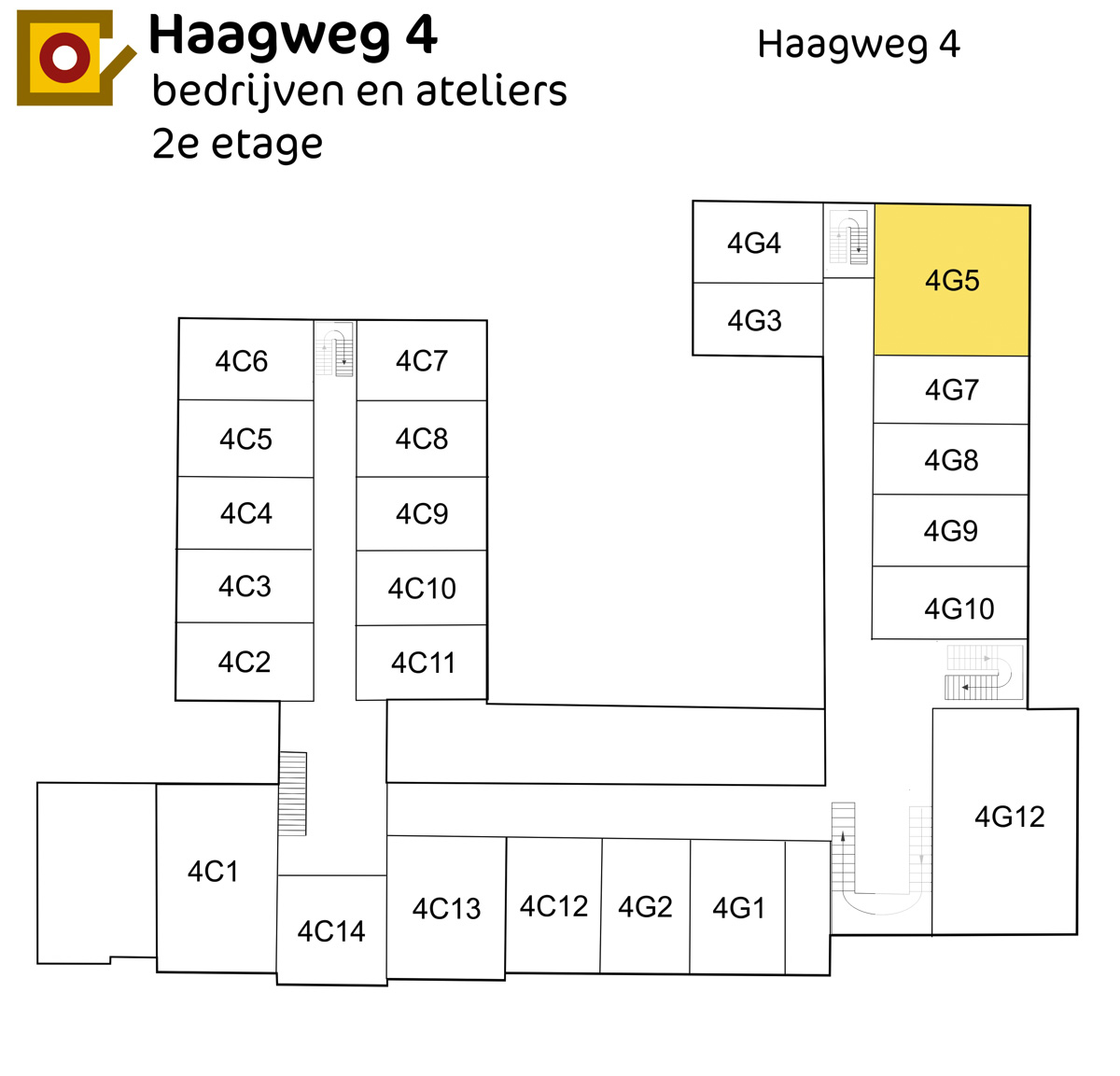 Plattegrond Haagweg 4G5 Leiden