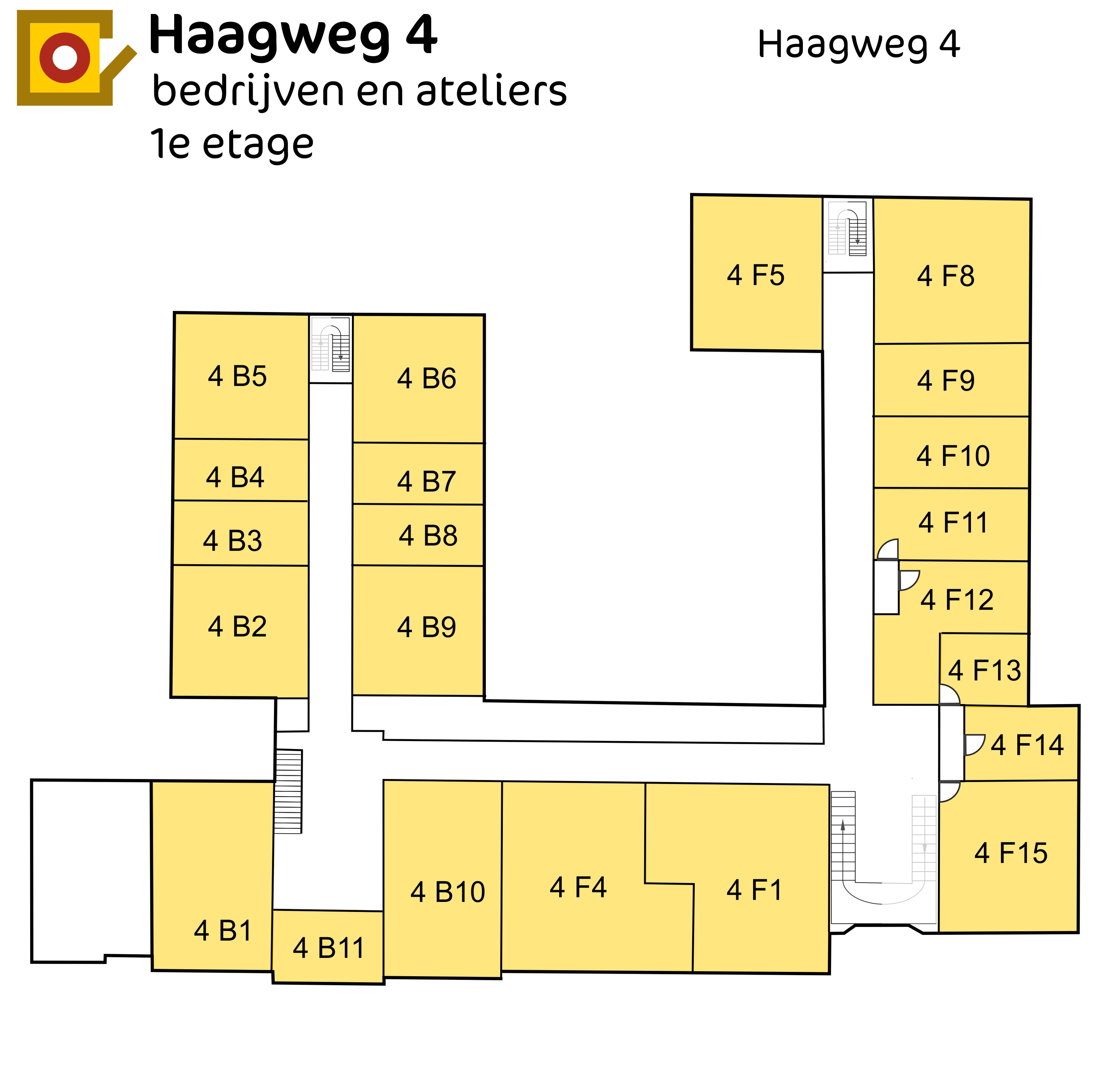 Haagweg 4 indeling 1e etage